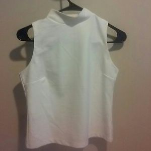 White stretch crop top